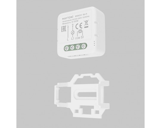 Wi-Fi выключатель одноканальный (без нуля) Maytoni Technical Smart home MSN001