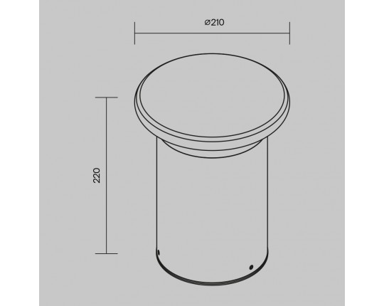 Уличный светодиодный светильник Maytoni Grip O460FL-L10GF3K
