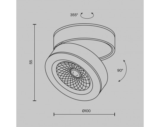 Потолочный светильник Maytoni Technical C022CL-12W3K-B-1