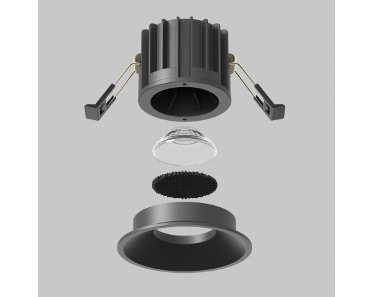 Встраиваемый светодиодный светильник Maytoni Technical Round DL058-12W-DTW-B