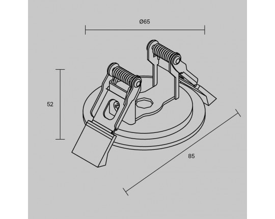 Встраиваемая потолочная чаша для вертикального шинопровода Maytoni Technical ARITY Accessories for tracks Arity TRA234RCB-B