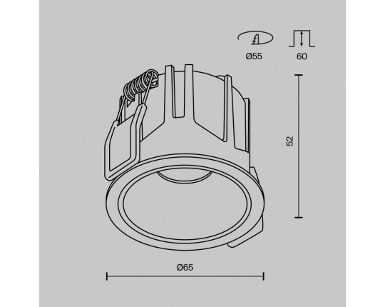 Встраиваемый светильник Maytoni Technical Downlight Alfa LED DL043-01-10W3K-RD-W-1