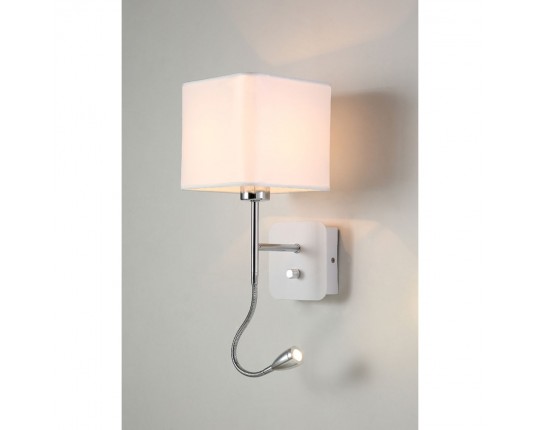 Бра Crystal Lux Paco AP2 Chrome/White