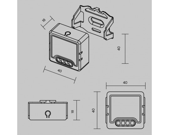 Wi-Fi выключатель одноканальный (без нуля) Maytoni Technical Smart home MSN001