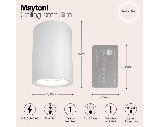 Потолочный светильник Maytoni Alfa C012CL-01W