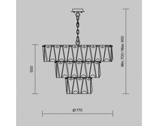Подвесная люстра Maytoni Puntes MOD043PL-18G