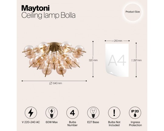 Потолочная люстра Maytoni Bolla MOD133CL-04BS
