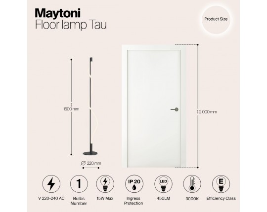 Торшер Maytoni Tau MOD166FL-L15B3K