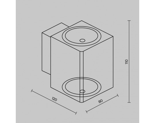 Уличный настенный светильник Maytoni Outdoor Block O507WL-L10W3K Уличный настенный светильник Maytoni Outdoor Block O507WL-L10W3K