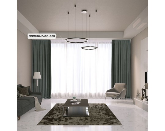 Подвесной светодиодный светильник Crystal Lux Fortuna SP123W Led Black