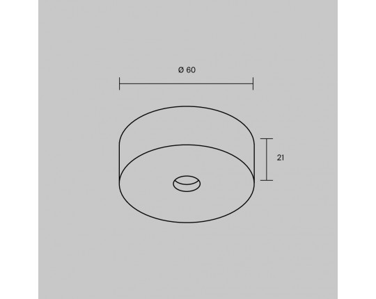 Накладная потолочная чаша для вертикального шинопровода Maytoni Technical ARITY Accessories for tracks Arity TRA234SCB-B