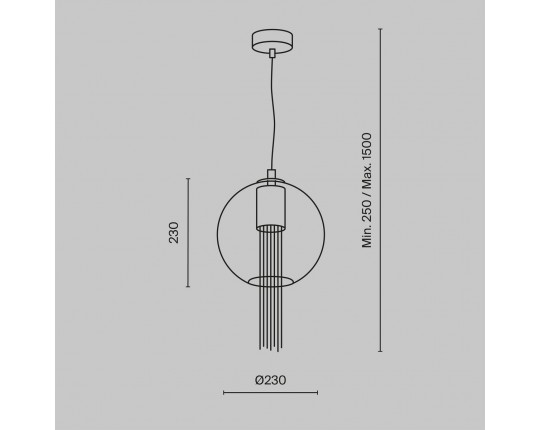 Подвесной светильник Maytoni Flusso P095PL-01BZ1