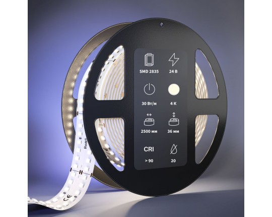 Светодиодная лента Maytoni 30W/m 280LED/m 2835SMD дневной белый 2,5M 201118
