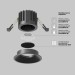 Встраиваемый светодиодный светильник Maytoni Technical Round DL058-12W-DTW-B