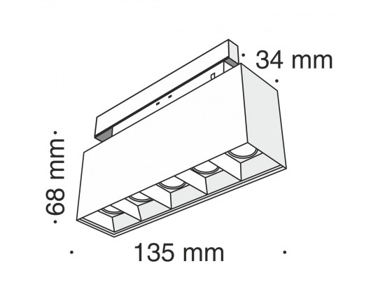 Трековый светодиодный светильник для магнитного шинопровода Maytoni Track lamps TR014-2-10W3K-B