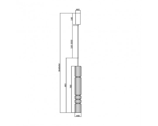 Подвесной светодиодный светильник Maytoni Ordo MOD272PL-L12BS3K