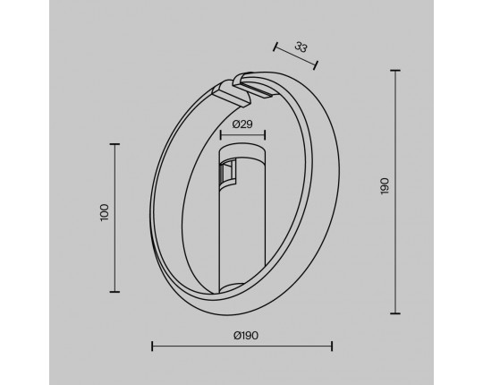 Трековый светильник Maytoni Technical TR230-1-10W3K-B
