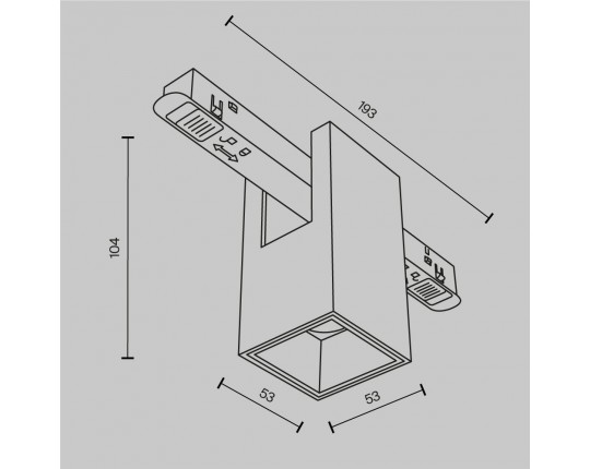 Трековый светодиодный светильник Maytoni Technical Magnetic Exility Alfa TR121-2-7W4K-BS