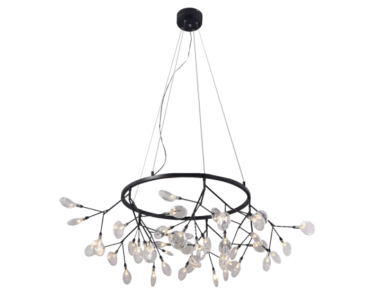 Подвесная светодиодная люстра Crystal Lux Evita SP45 D BLack/Transparent