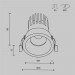 Встраиваемый светильник Maytoni Technical Downlight Dip DL117-15W-3K-W