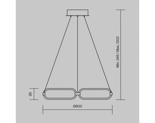 Подвесной светодиодный светильник Maytoni Chain MOD017PL-L50MG