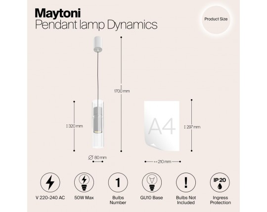 Подвесной светильник Maytoni Dynamics MOD326PL-01W
