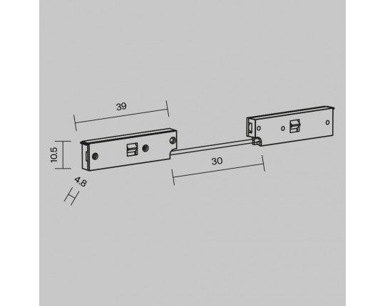 Коннектор питания гибкий Maytoni Technical Levity TRA184CPC-1B-7.5