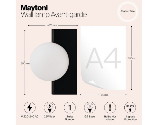 Бра Maytoni Avant-garde MOD324WL-01B