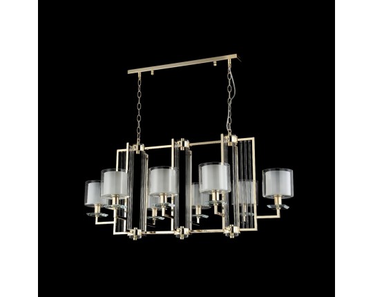 Подвесная люстра Crystal Lux Nicolas SP8 L1000 Gold/White Подвесная люстра Crystal Lux Nicolas SP8 L1000 Gold/White