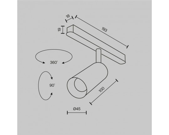 Трековый светодиодный светильник Maytoni Technical Magnetic Exility Focus Led TR032-2-5W4K-M-BW