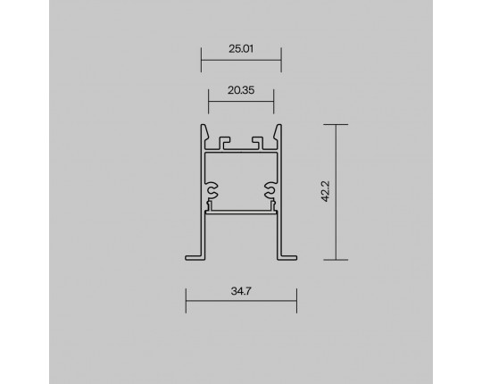 Алюминиевый профиль встраиваемый скрытого монтажа Maytoni Led Strip ALM-3542-B-2M 632015