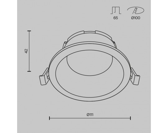 Встраиваемый светильник Maytoni Technical DL126-GX53-B