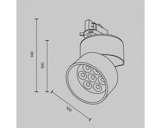 Трековый светодиодный светильник Maytoni Technical Alfa TR199-3-15W2.7K-M-W
