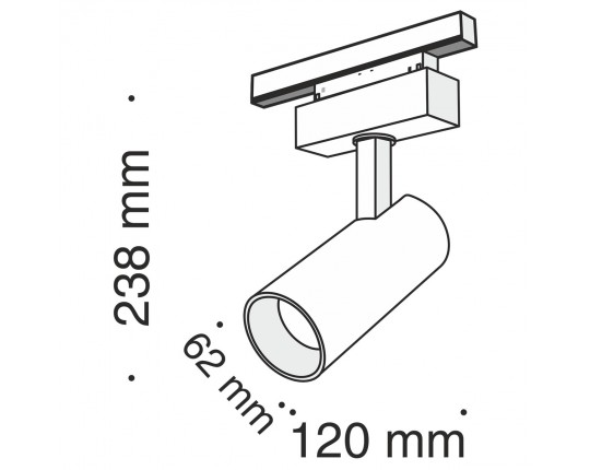 Трековый светодиодный светильник для магнитного шинопровода Maytoni Track lamps TR019-2-15W3K-B