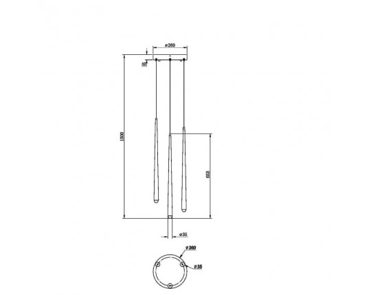 Подвесной светодиодный светильник Maytoni Cascade MOD132PL-L18BSK