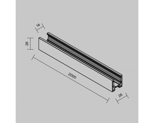 Шинопровод низкопрофильный накладной Maytoni Technical EXILITY Busbar trunkings Exility TRXMN034-412W