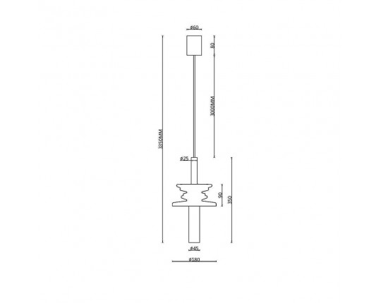 Подвесной светильник Maytoni Sound Wave MOD255PL-01B1