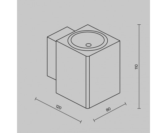 Уличный настенный светильник Maytoni Outdoor Block O507WL-L5W3K