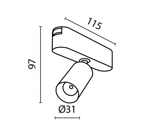 Трековый светодиодный светильник Maytoni Technical Focus LED TR103-1-5W3K-M-B