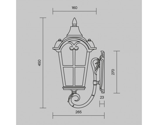 Настенный светильник Maytoni Outdoor O413WL-01BZ1
