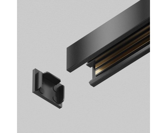 Заглушки к накладному/встраиваемому шинопроводу Exility X 2шт, черные Maytoni Technical EXILITY X Accessories for tracks Exility X TRA239EC-41B