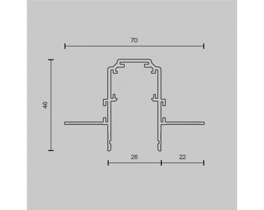 Шинопровод встраиваемый под ГКЛ Maytoni Technical Exility Busbur TRX034-423.12W