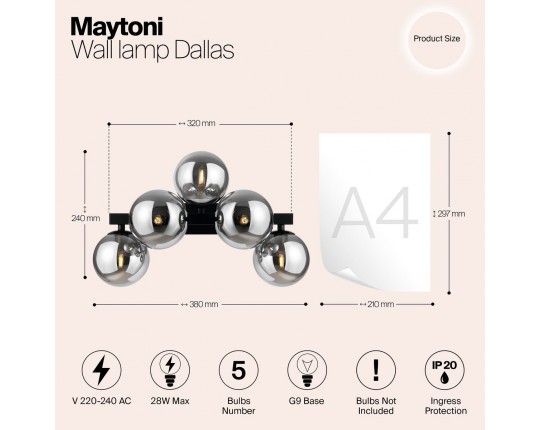 Бра Maytoni Dallas MOD547WL-05B