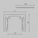 Шинопровод 1 м Exility X накладной Maytoni Technical EXILITY X Busbar trunkings Exility X TRX239-411B