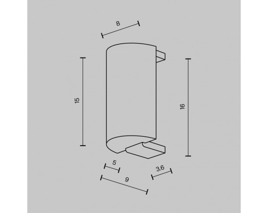 Заглушка торцевая для шинопровода Flarity, 1 шт., черный Maytoni Technical FLARITY Accessories for tracks Flarity TRA154EC-B