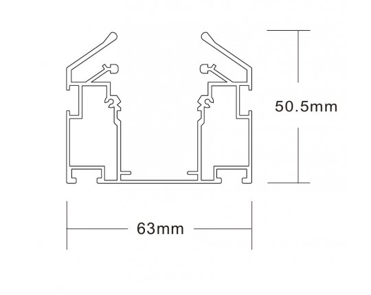 Шинопровод Crystal Lux CLT 0.135 01 L2000 BL