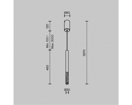 Подвесной светодиодный светильник Maytoni Pro Shade MOD157PL-L6BK