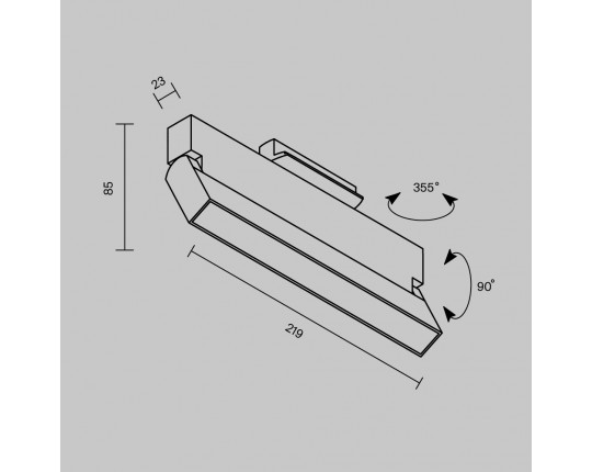 Трековый светильник Maytoni Technical TR223-1-12WCCT-W-B