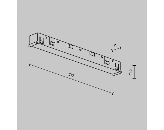 Коннектор питания прямой Exility X, черный Maytoni Technical EXILITY X Accessories for tracks Exility X TRA239PC-42B