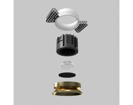 Встраиваемый светодиодный светильник Maytoni Round DL058-12W3K-TRS-BS